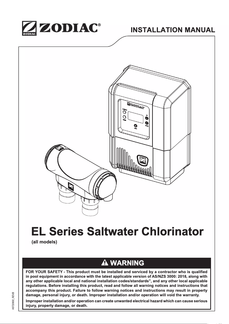 First page image of the manual for EL-25