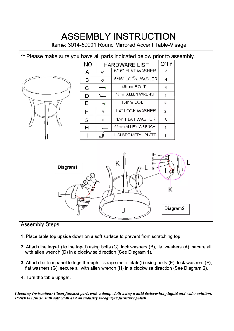 First page image of the manual for 3014-50001