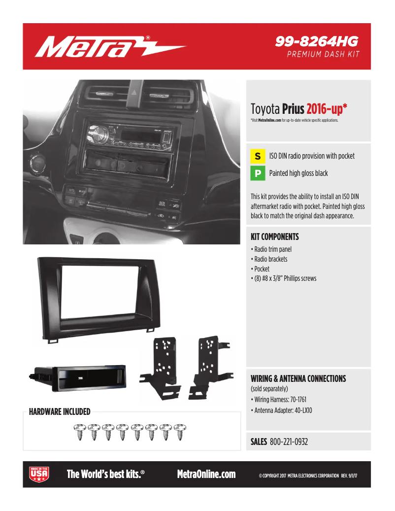 Page 1 of the manual Technical Sheet Metra 99-8264HG
