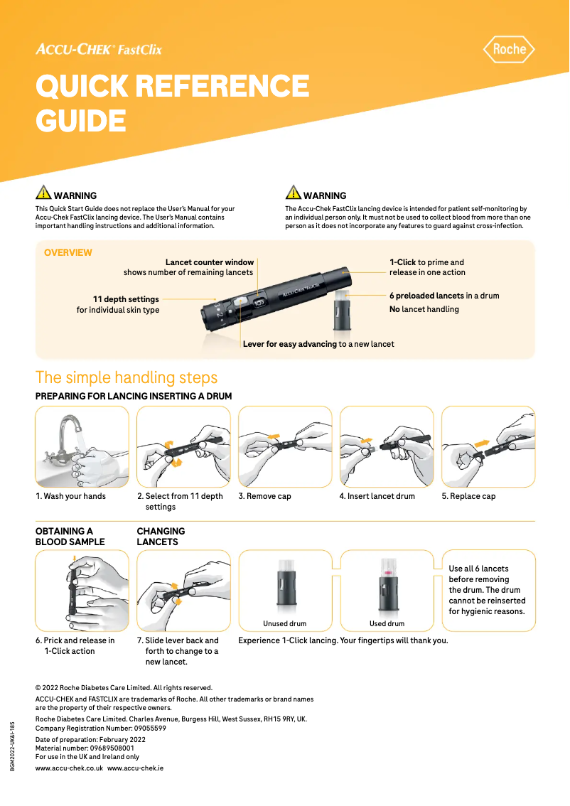 First page image of the manual for Fastclix