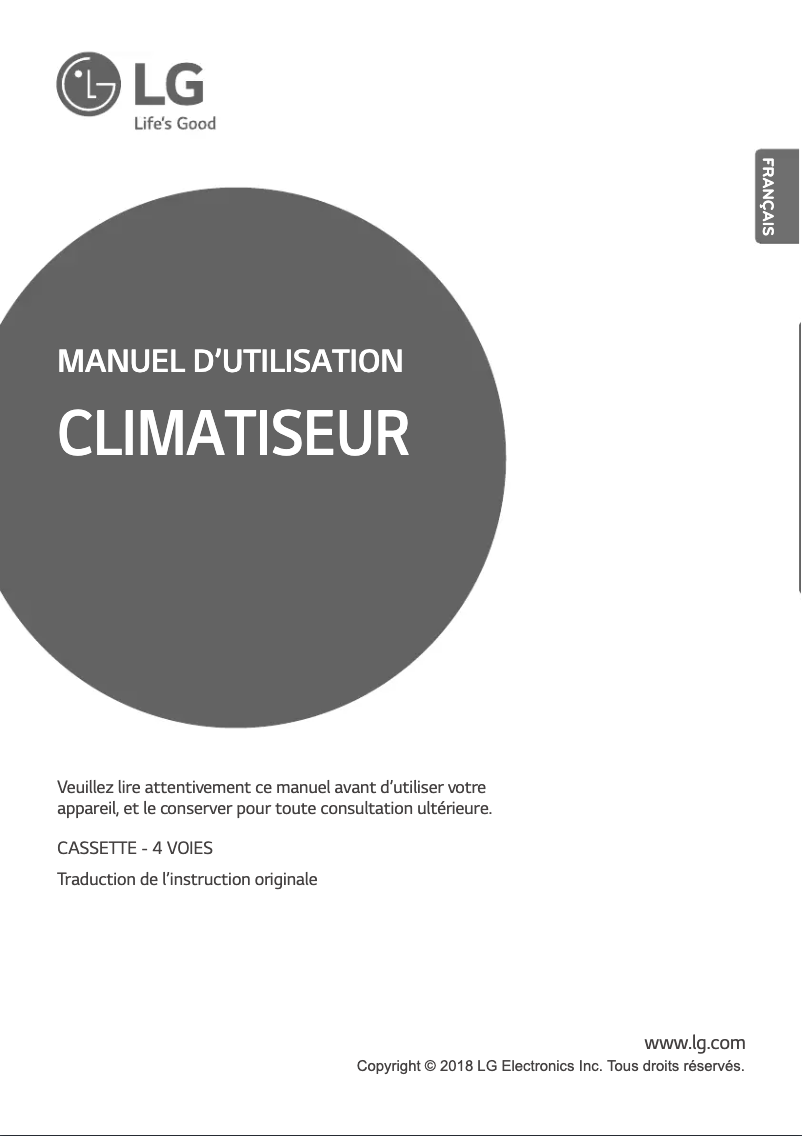 Page 1 of the manual User Manual LG ARNU18GTQD4