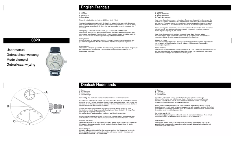Page 1 of the manual User Manual Davis 0820