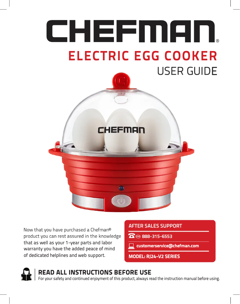Page 1 of the manual User Manual Chefman RJ24-V2