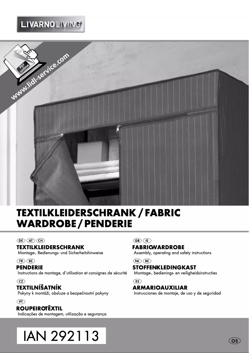 First page image of the manual for IAN 292113