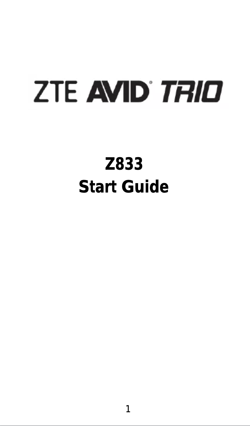 First page image of the manual for Avid Trio