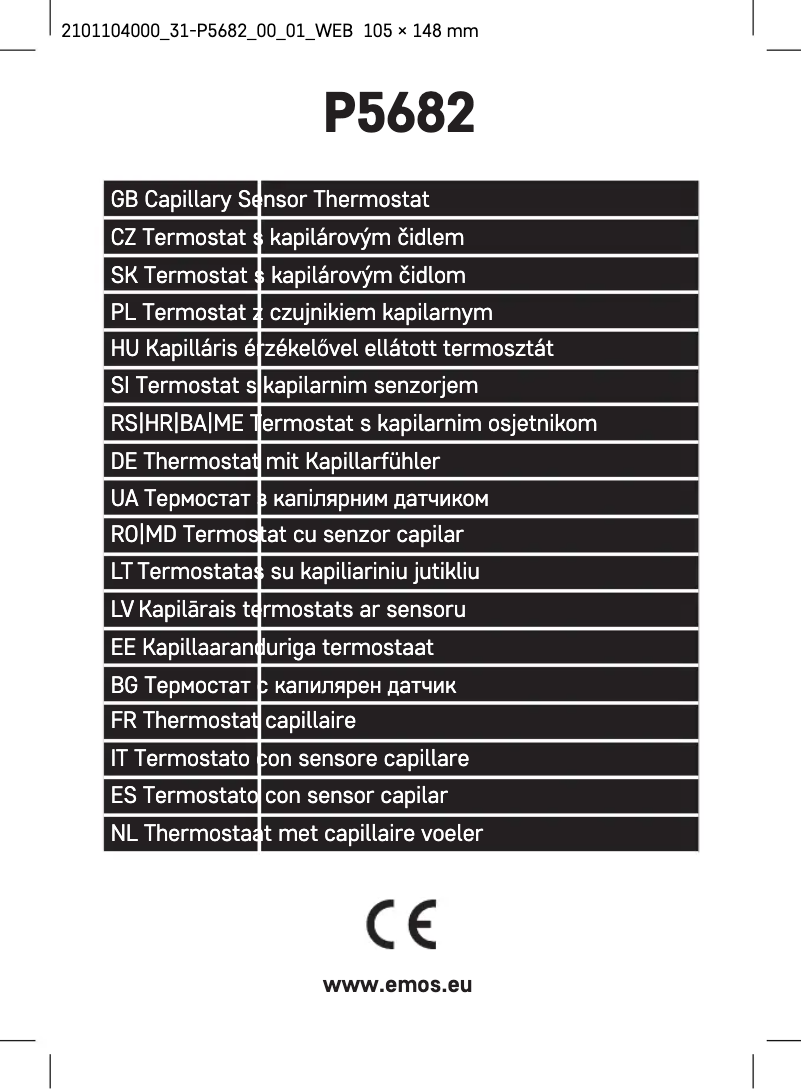 Page 1 of the manual User Manual Emos P5682