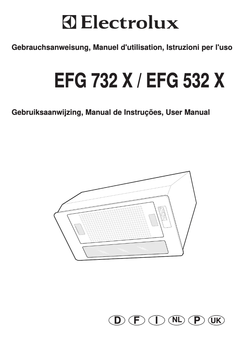 Page 1 of the manual User Manual Electrolux EFG 732