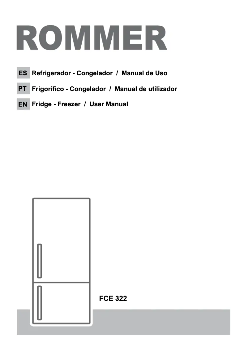 First page image of the manual for FCE 322