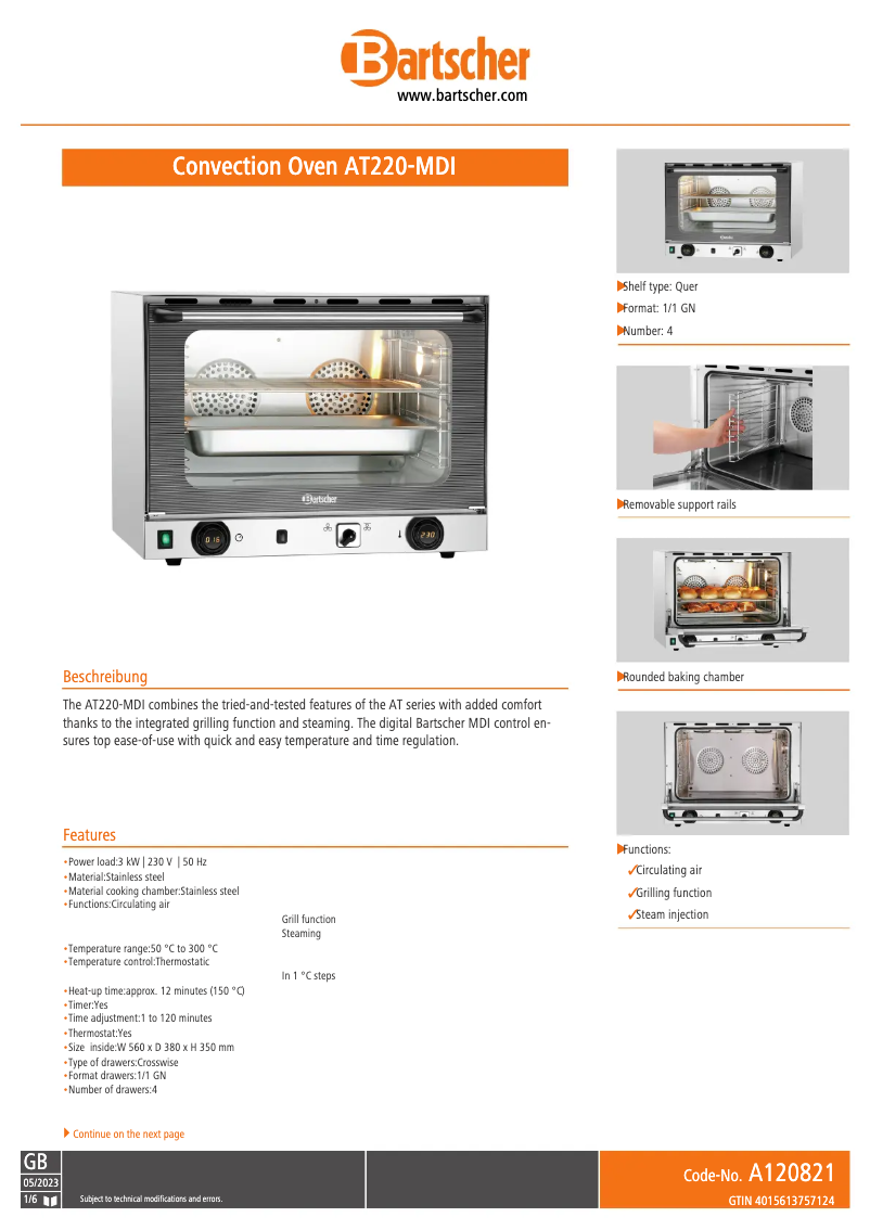 First page image of the manual for AT220-MDI