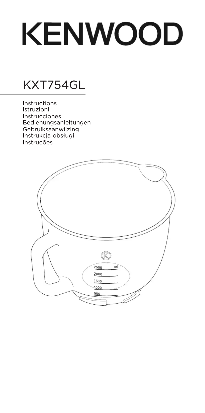 First page image of the manual for KXT754GL