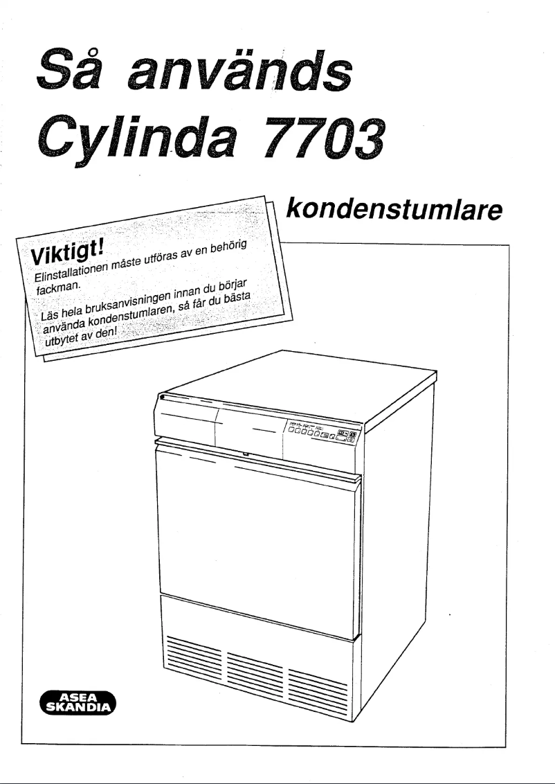 Page 1 of the manual User Manual Cylinda 7703