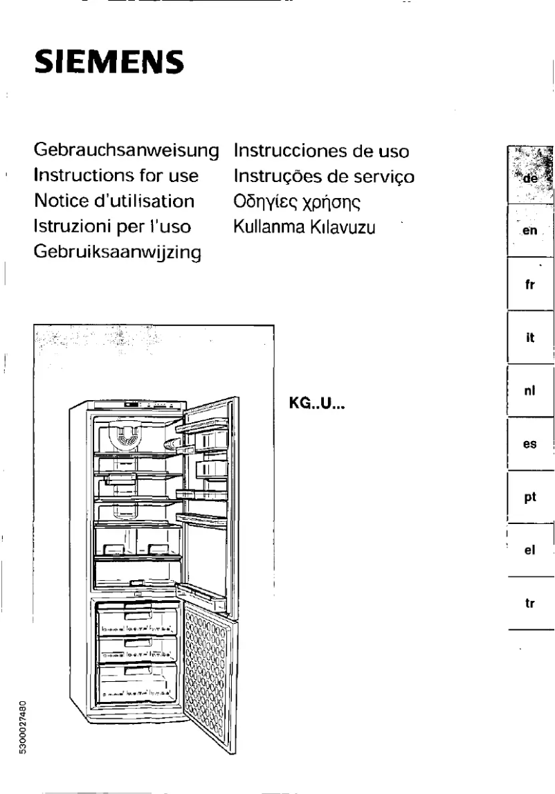 Page 1 of the manual User Manual Siemens KG36U190