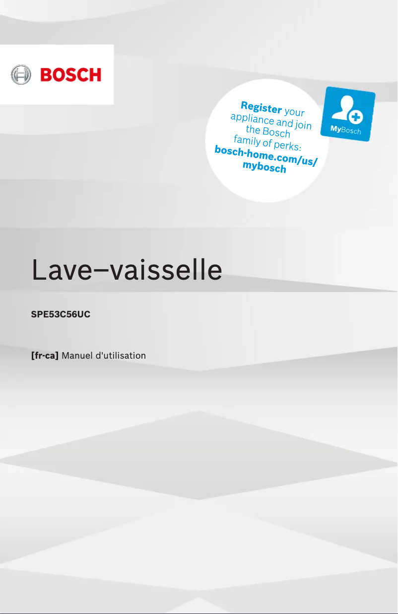 First page image of the manual for SPE53C56UC