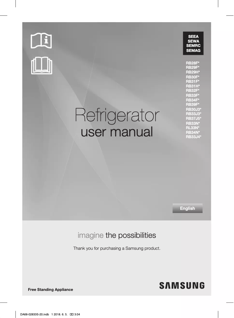 Page 1 of the manual User Manual Samsung RB29FWRNDSA