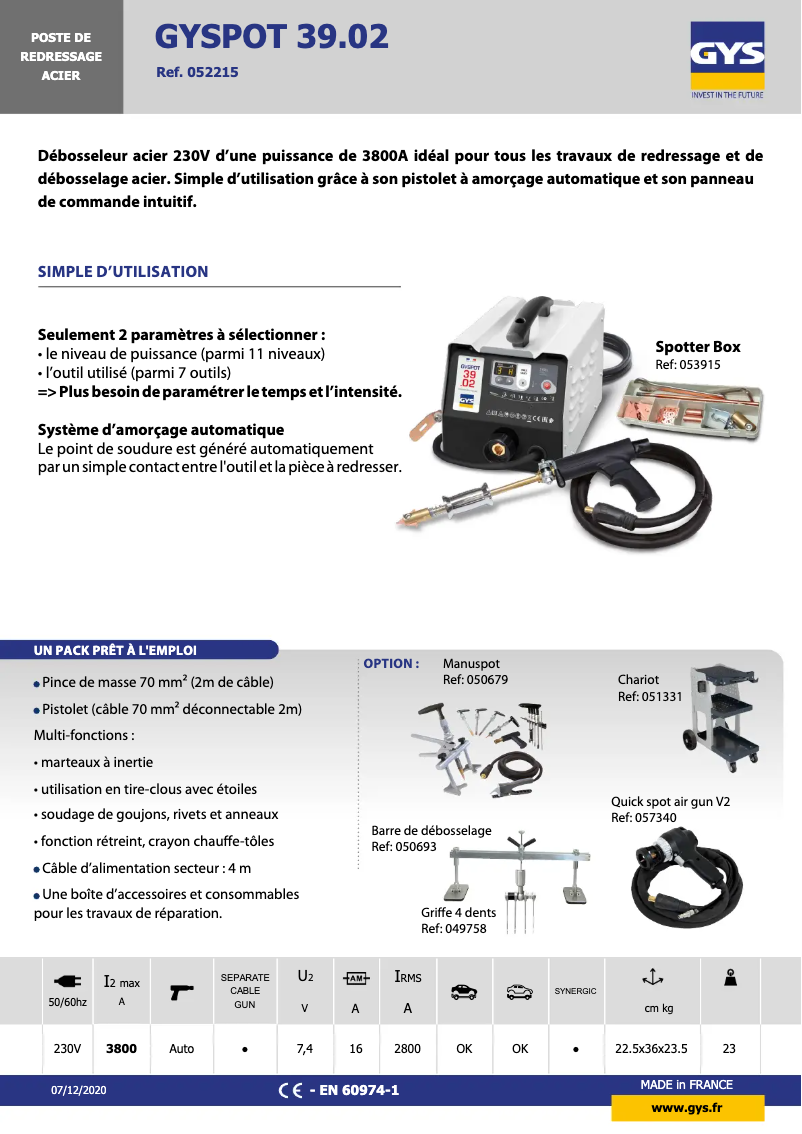 First page image of the manual for Gyspot 3902