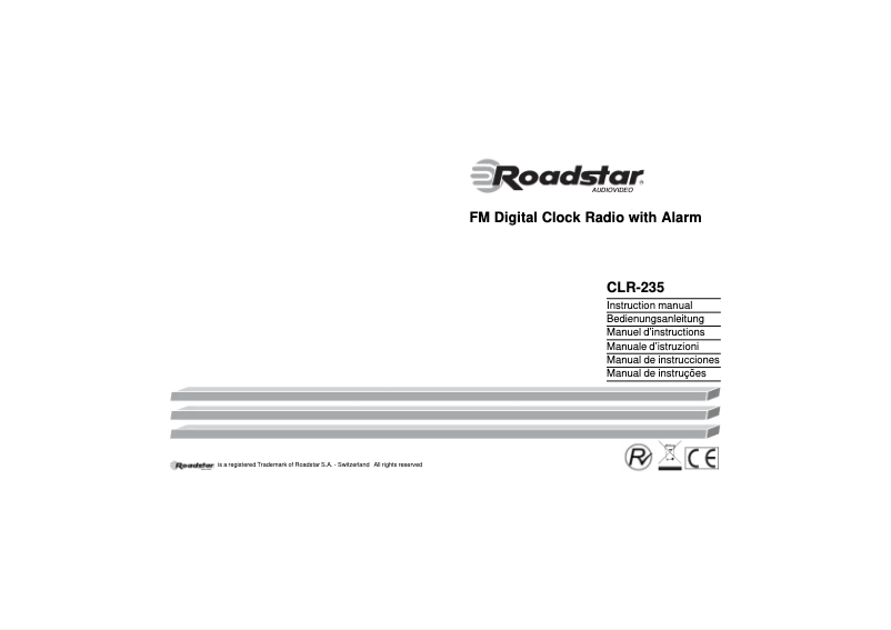 Page 1 of the manual User Manual Roadstar CLR-235