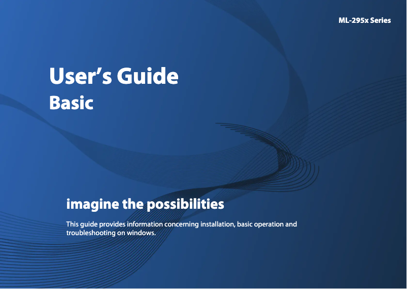 First page image of the manual for ML-2950D