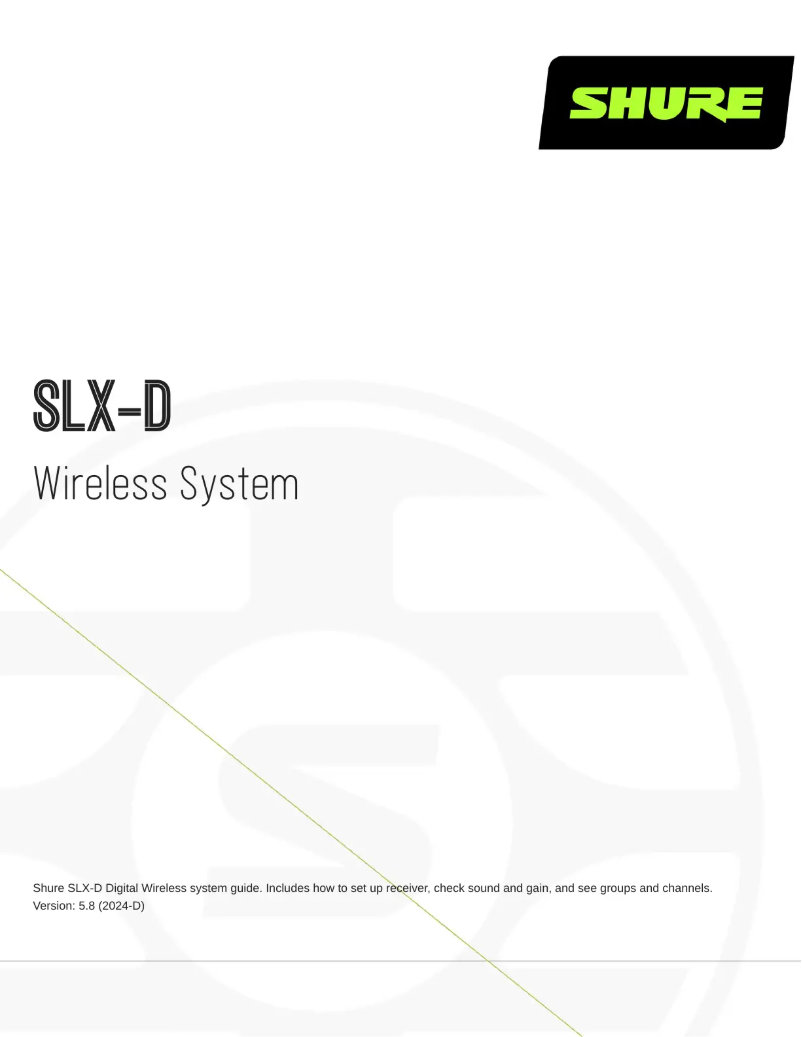 First page image of the manual for SLX-D