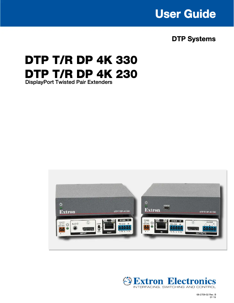 First page image of the manual for DTP R DP 4K 330