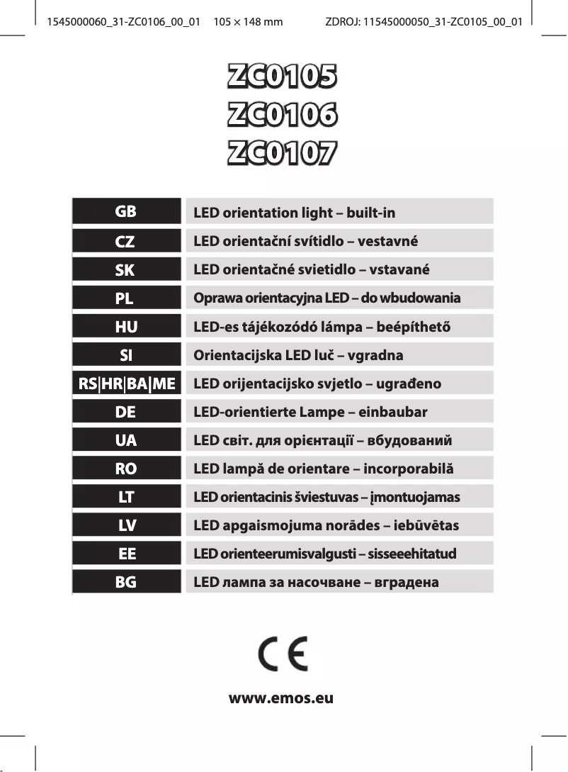 First page image of the manual for ZC0106