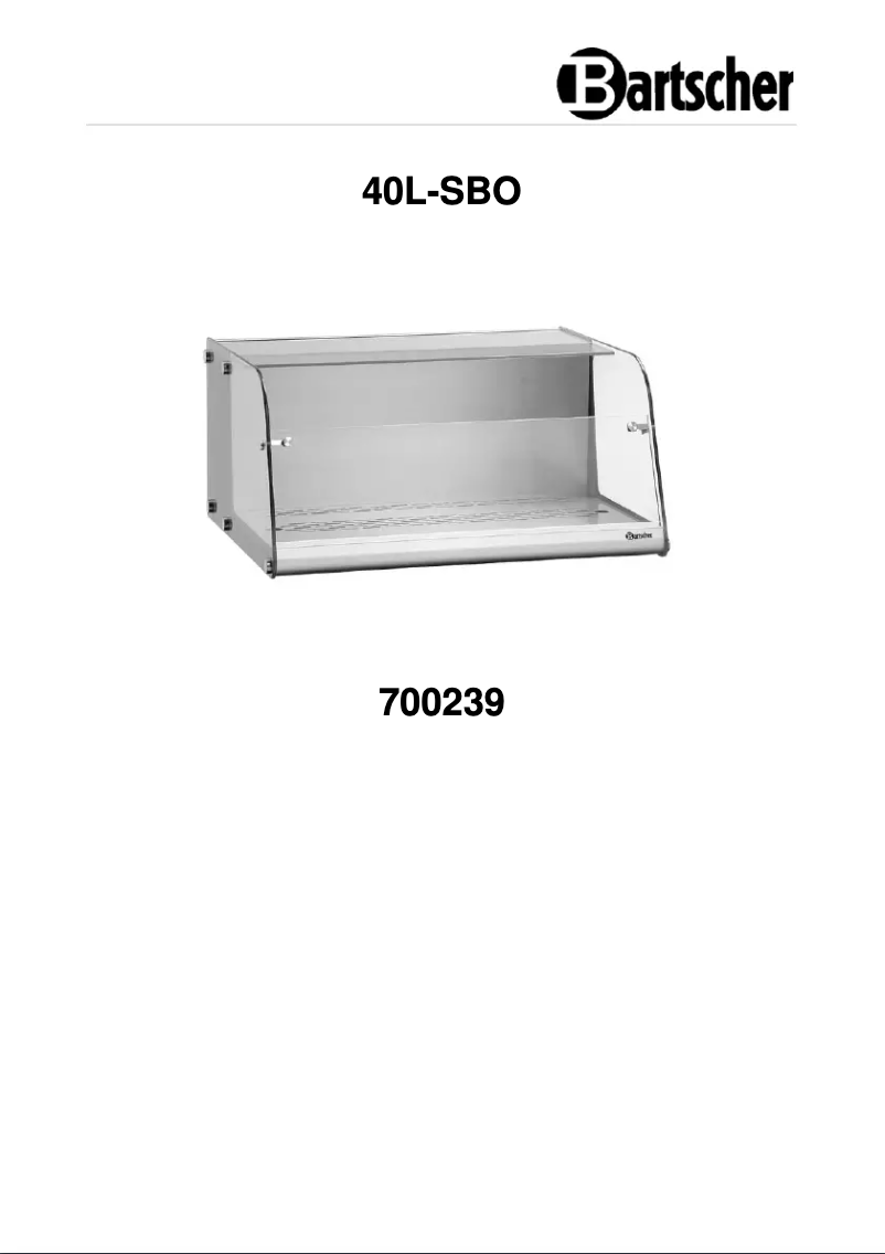 First page image of the manual for 40L-SBO