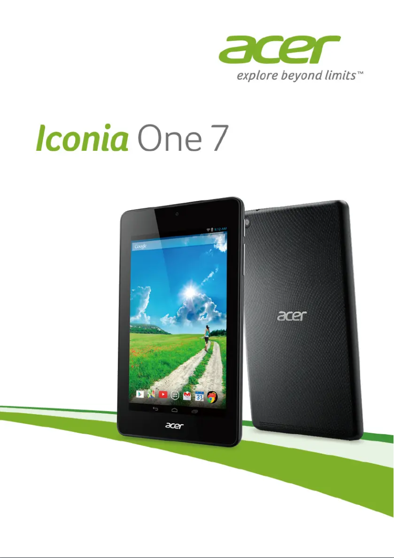 Page 1 of the manual User Manual Acer Iconia B1-730HD