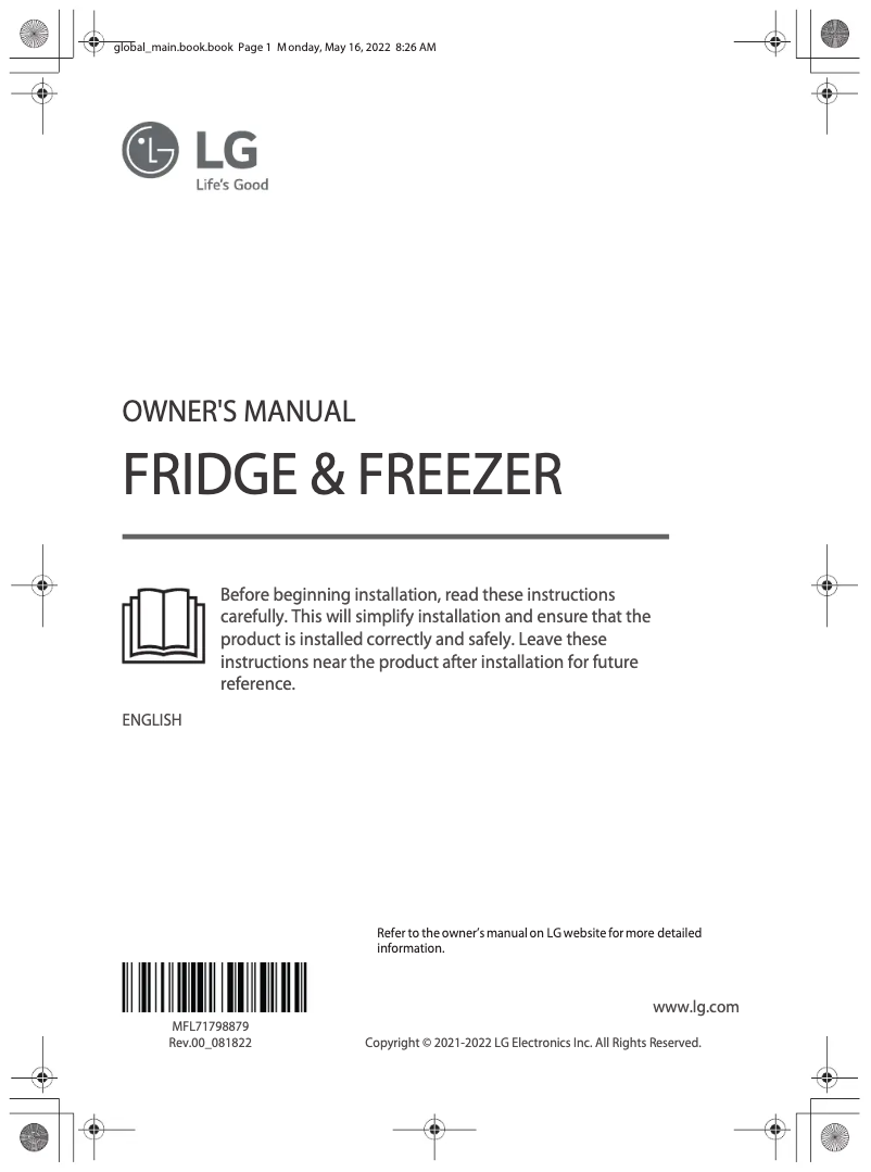 Page 1 of the manual User Manual LG GSLV71PZTM