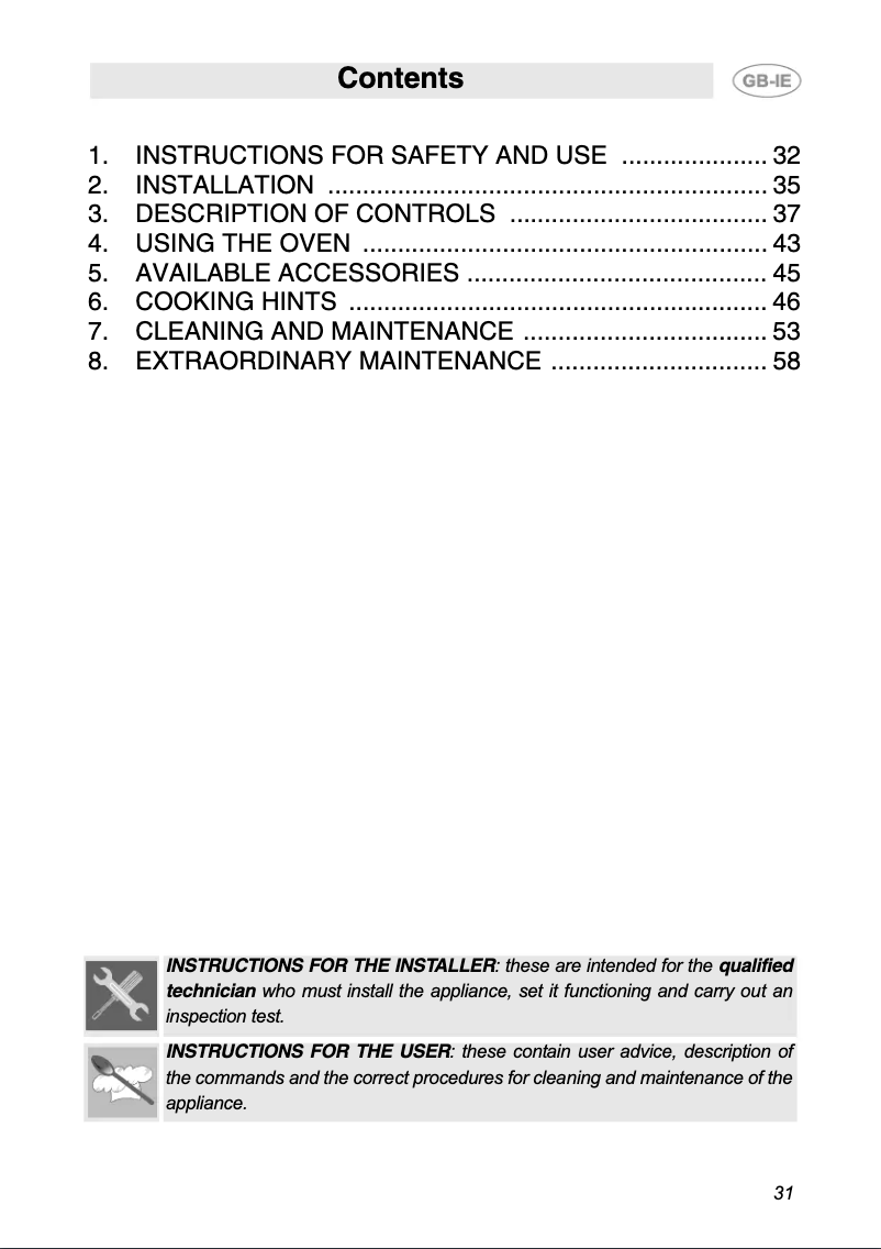 First page image of the manual for SC709X