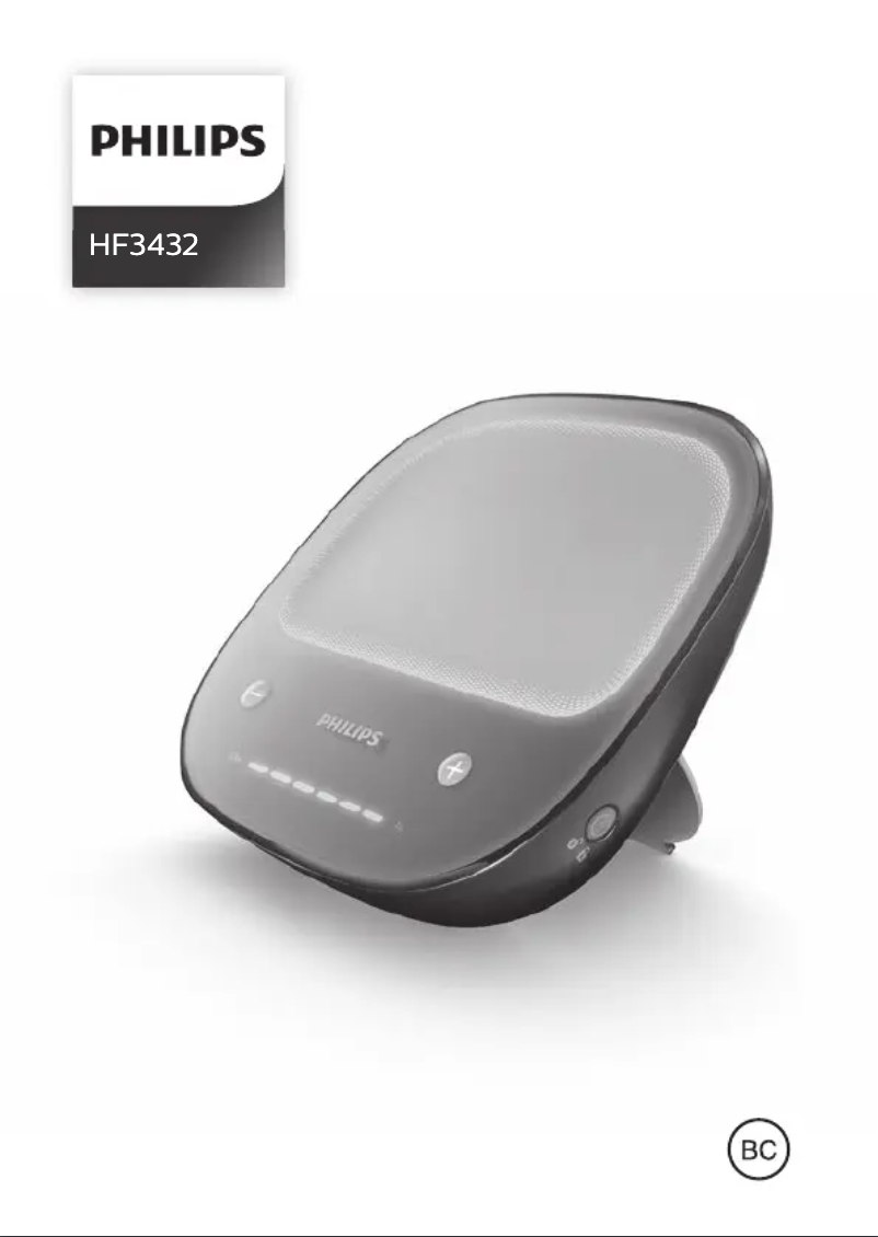 Page 1 of the manual User Manual Philips goLITE BLU HF3432