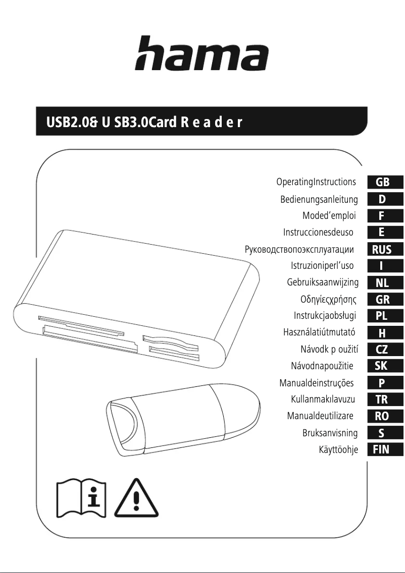 Page 1 of the manual User Manual Hama 00124194