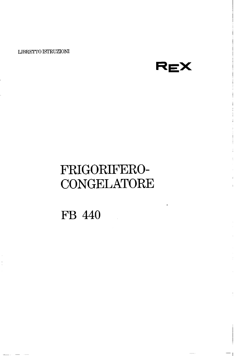 Page 1 of the manual User Manual Rex FB440X