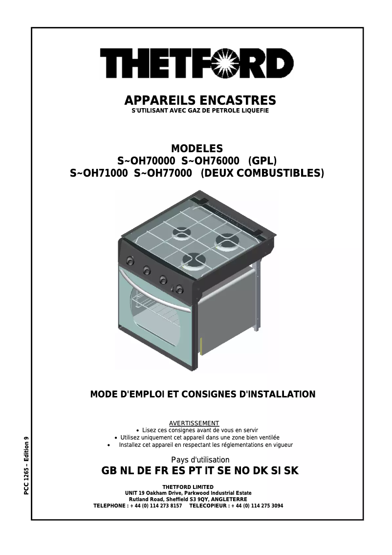 First page image of the manual for S-OH76000