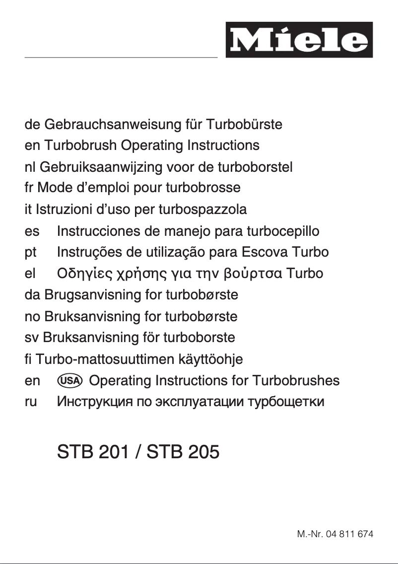 Page 1 of the manual User Manual Miele S8 Cat & Dog