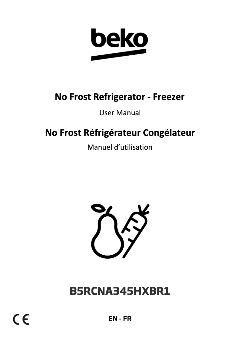 Page 1 of the manual User Manual Beko B5RCNA345HXBR1