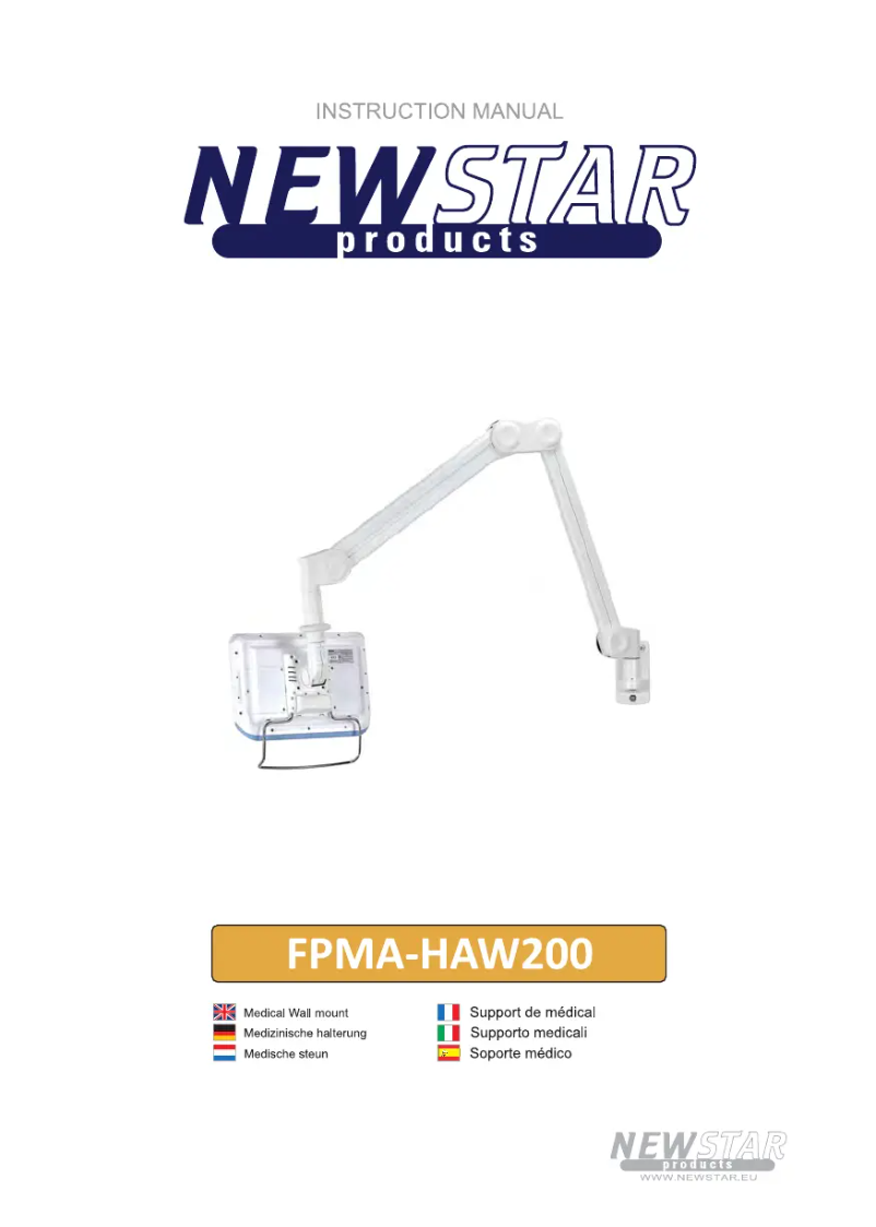 Page 1 of the manual User Manual Newstar FPMA-HAW200