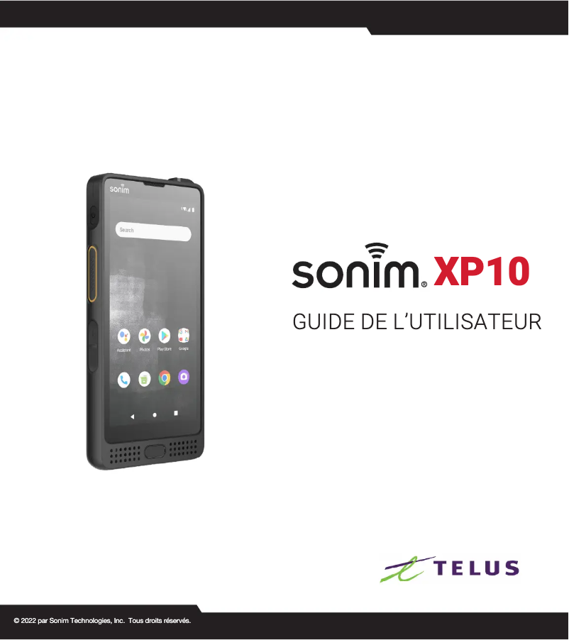 Page 1 of the manual User Manual Sonim XP10 (AT&T)