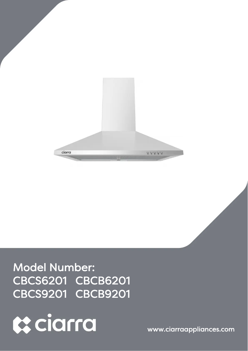 First page image of the manual for CBCS9201