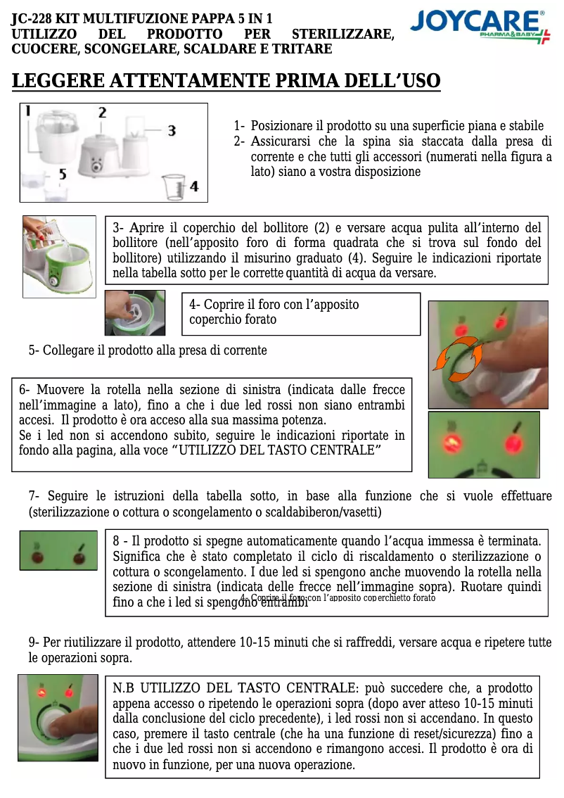 Page 1 of the manual User Manual Joycare JC-228