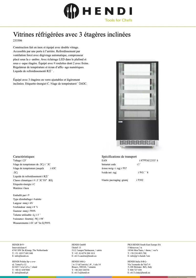 Page 1 of the manual Technical Sheet Arktic 233306