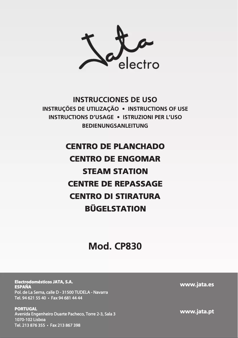 First page image of the manual for CP830