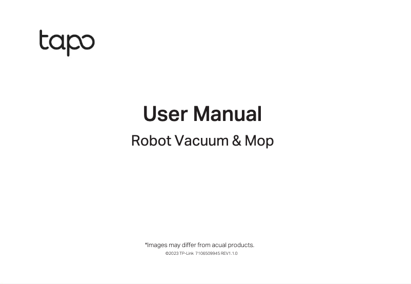 Page 1 of the manual User Manual TP-Link Tapo RV10
