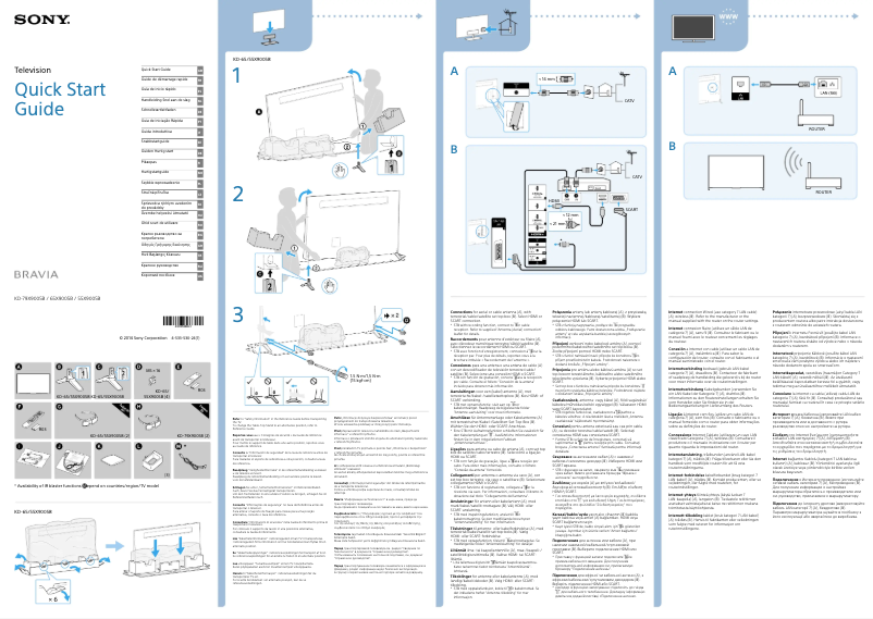 First page image of the manual for Bravia KD-79X9005B