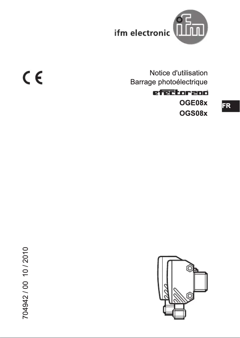 Page 1 of the manual User Manual IFM OGS080
