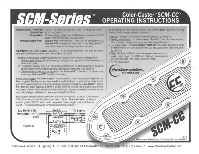 First page image of the manual for SCM-10
