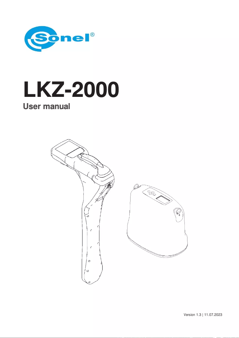 Page 1 of the manual User Manual Sonel LKZ-2000