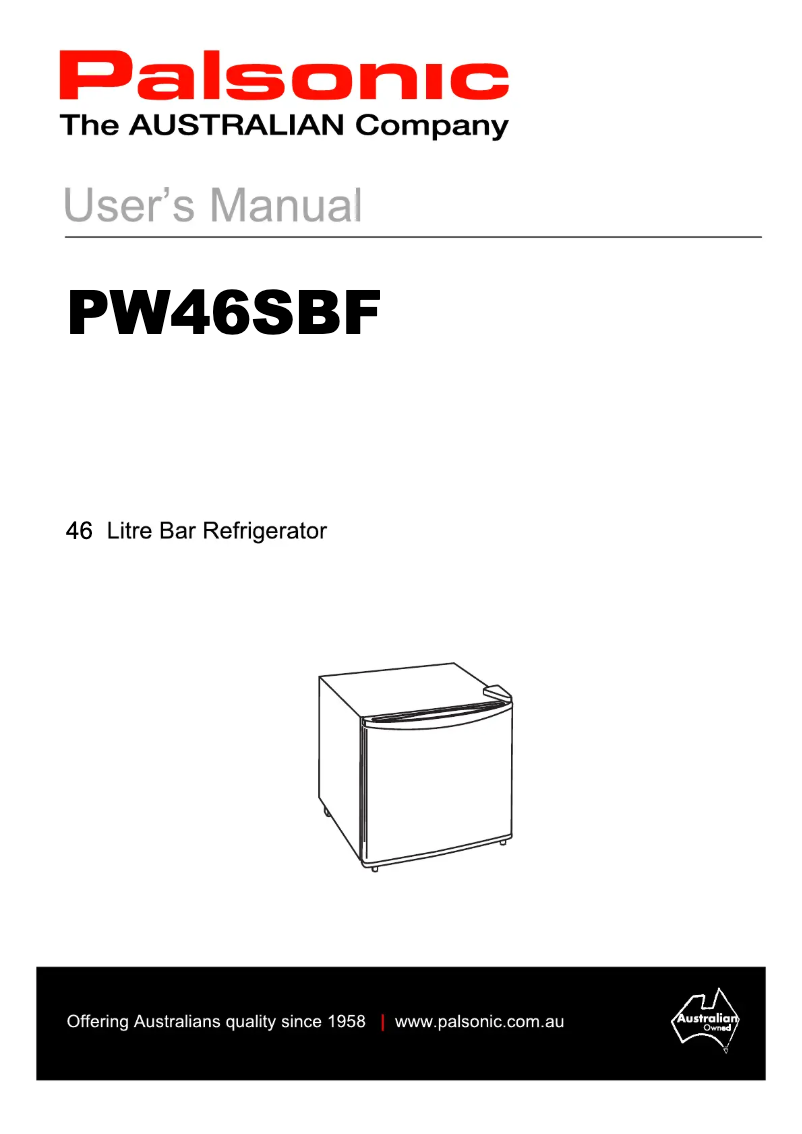 First page image of the manual for PW46SBF