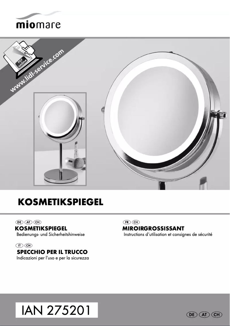 First page image of the manual for IAN 275201