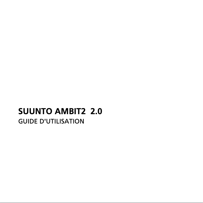 First page image of the manual for Ambit 2 2.0