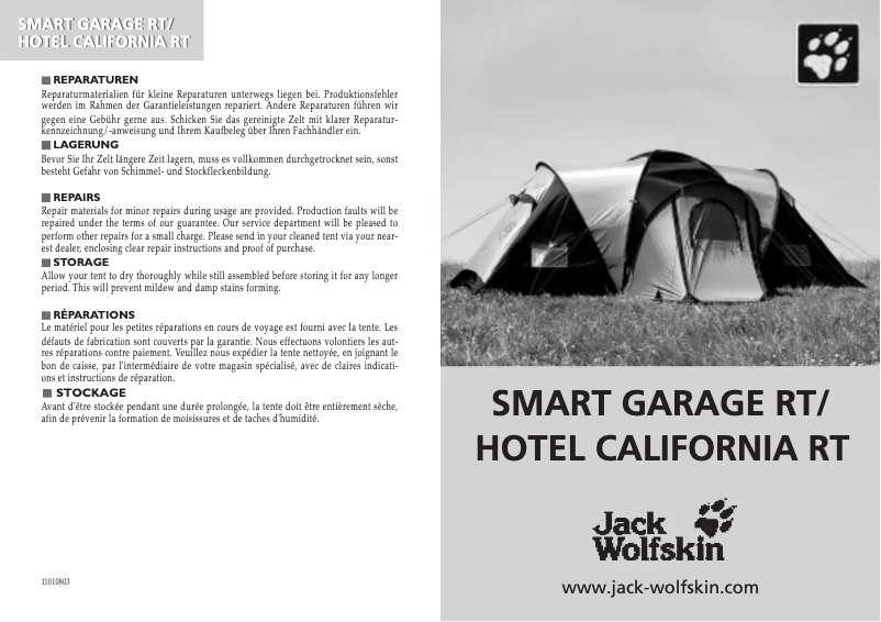 Page 1 of the manual User Manual Jack Wolfskin Smart Garage RT