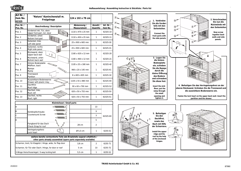 Page 1 of the manual User Manual Trixie 62325